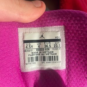 Jump man Jordans MVP ( black and fuchsia)